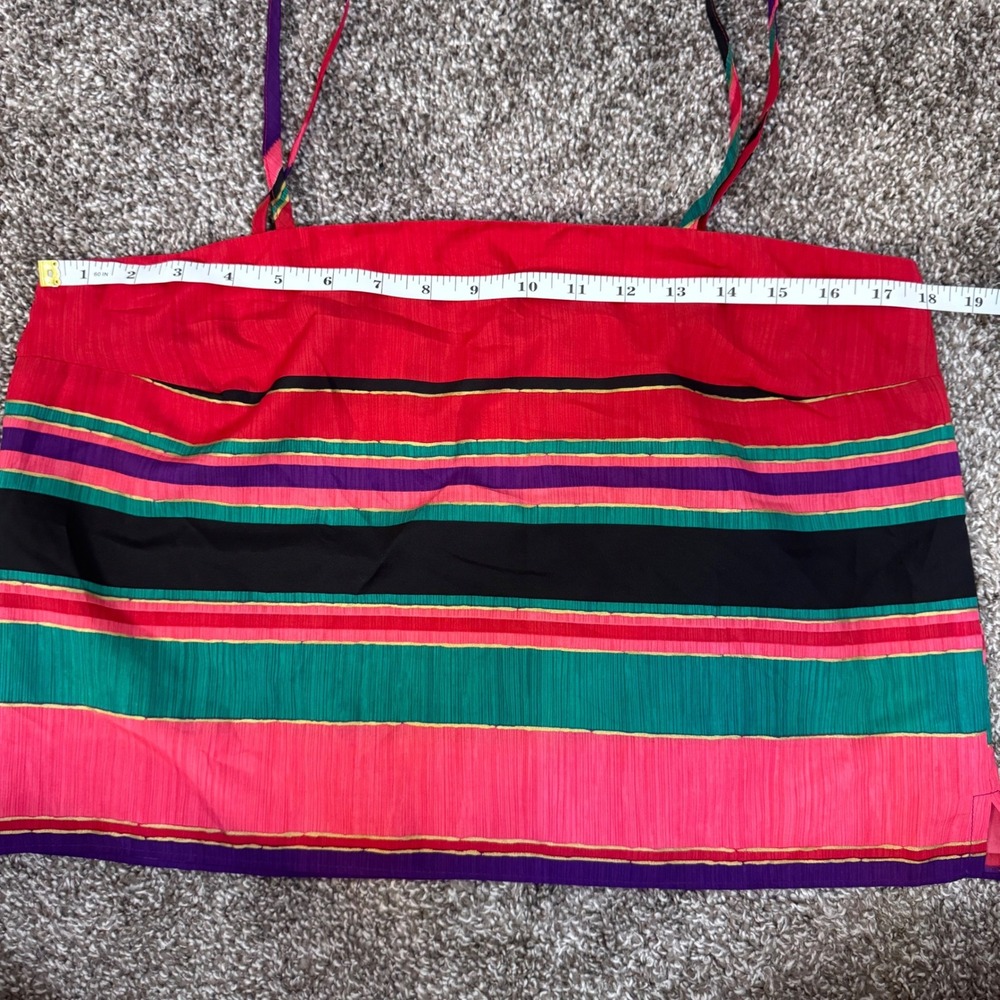 Vintage 80's Blue Hawaii Liberty House Coastal Cruise Stripe 2 Piece Skirt Set L - Picture 10 of 13
